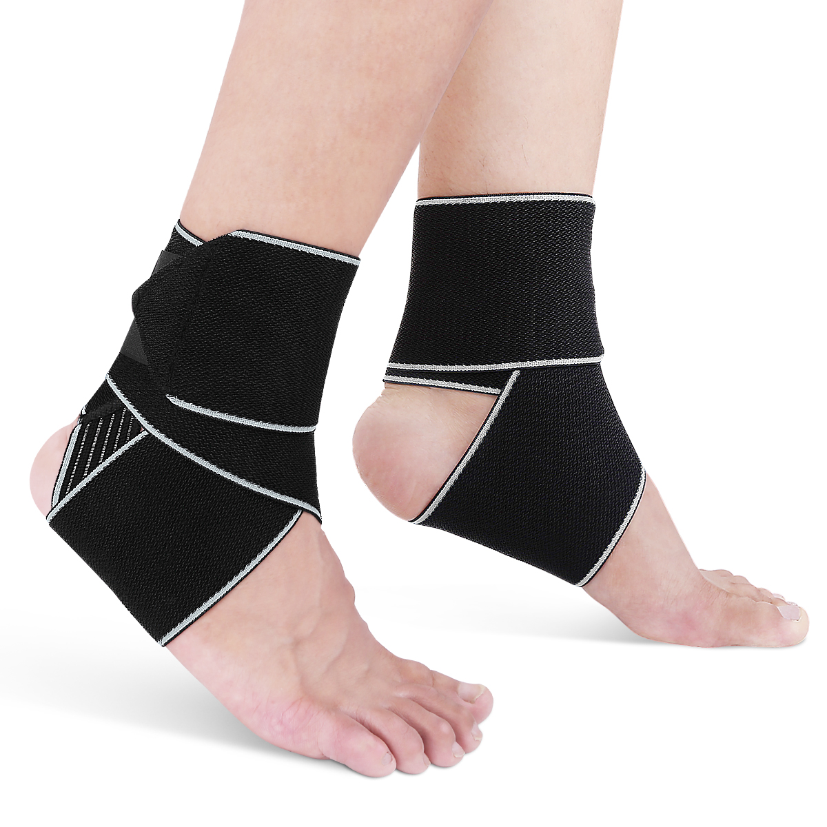 Ankle Support Brace Compression Adjustable, AVIDDA Ankle Brace Wrap Strap for Men Women Arch Support, Foot Care Breathable Ankle Support for Ankle Pain, Plantar Fasciitis, Ankle Sprain Recovery-1 Pair